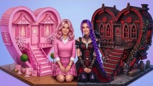 Розовый дом против готического дома 💖🖤 Удивительная трансформация
