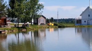 поимка карпа на малом водоёме