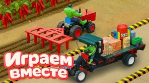 МУЛЬТИКИ ПРО СУПЕРГЕРОЕВ И ИГРУШКИ ДЛЯ ДЕТЕЙ! ИГРАЕМ НА ВЕСЕЛОЙ ФЕРМЕ С ХАЛКОМ