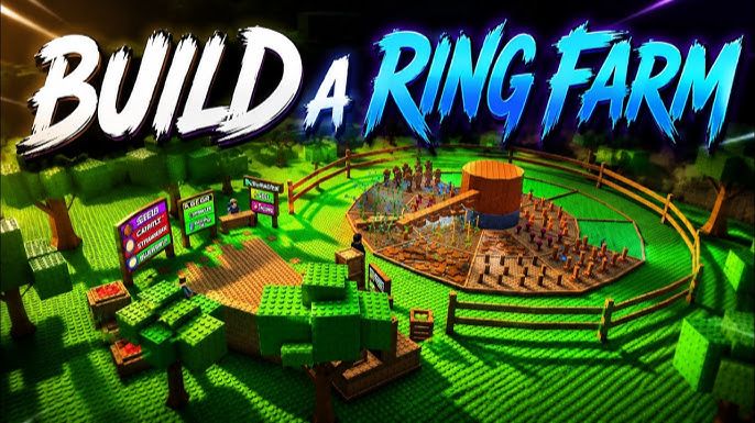 Играю в Build A Ring Farm в роблоксе