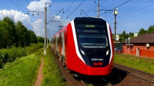 ЭС104 045 «Финист» сообщением Ораниенбаум - Санкт-Петербург на пл. Сосновая Поляна