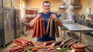 Копченая колбаса: От мяса до готового батона. Пошаговый рецепт! Бизнес на копчении.