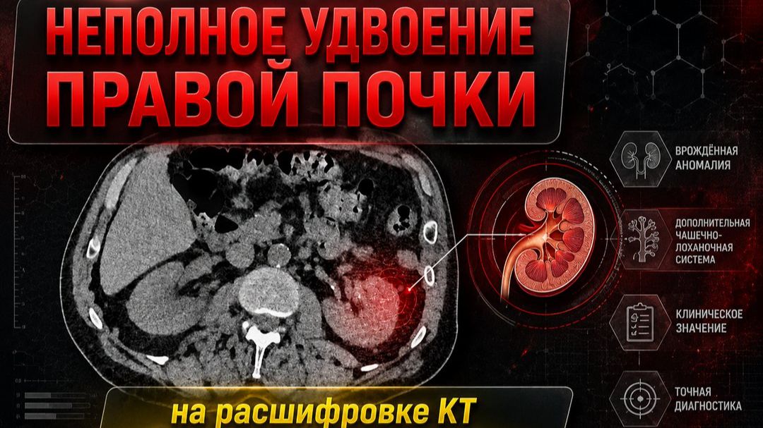 ДОБАВОЧНАЯ почечная артерия, неполное УДВОЕНИЕ ПОЧКИ и АТЕРОСКЛЕРОЗ брюшной аорты на РАСШИФРОВКЕ КТ