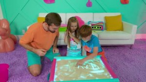 Nastya is helping her little friend find a super nanny