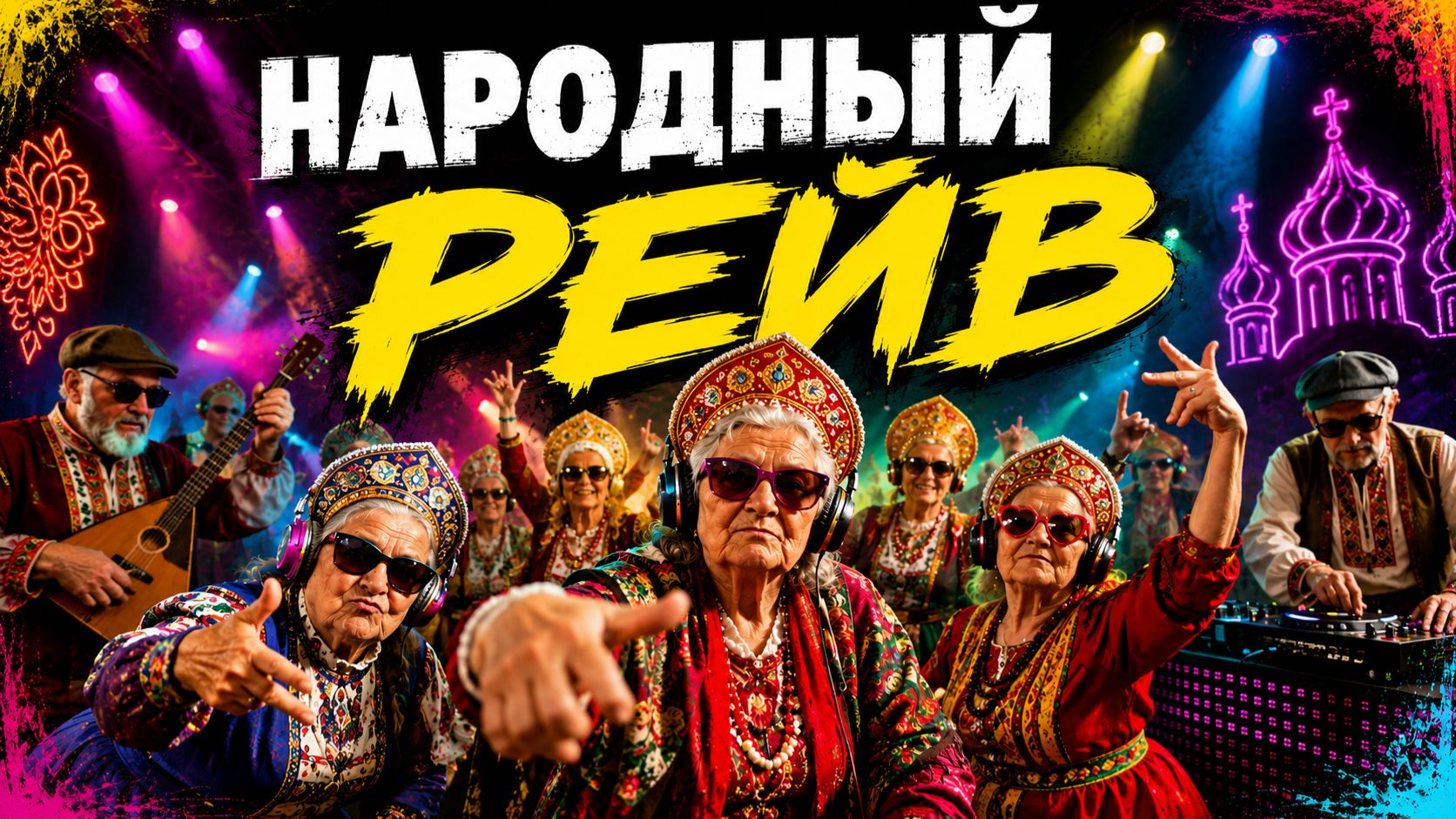 Народный рейв. AVI & SUNO AI. #ai #нейроклип #нейромузыка #фолкрейв