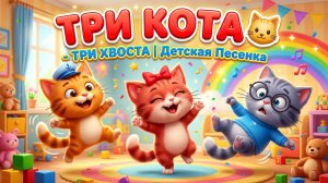 Три Кота 🐱 - Три Хвоста｜ Детская Песенка | Три Кота Песни | Детские песенки для детей и малышей