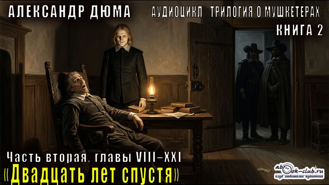 Александр Дюма "Трилогия о мушкетёрах" книга 2 "Двадцать лет спустя"  Часть вторая, главы VIII–XXI