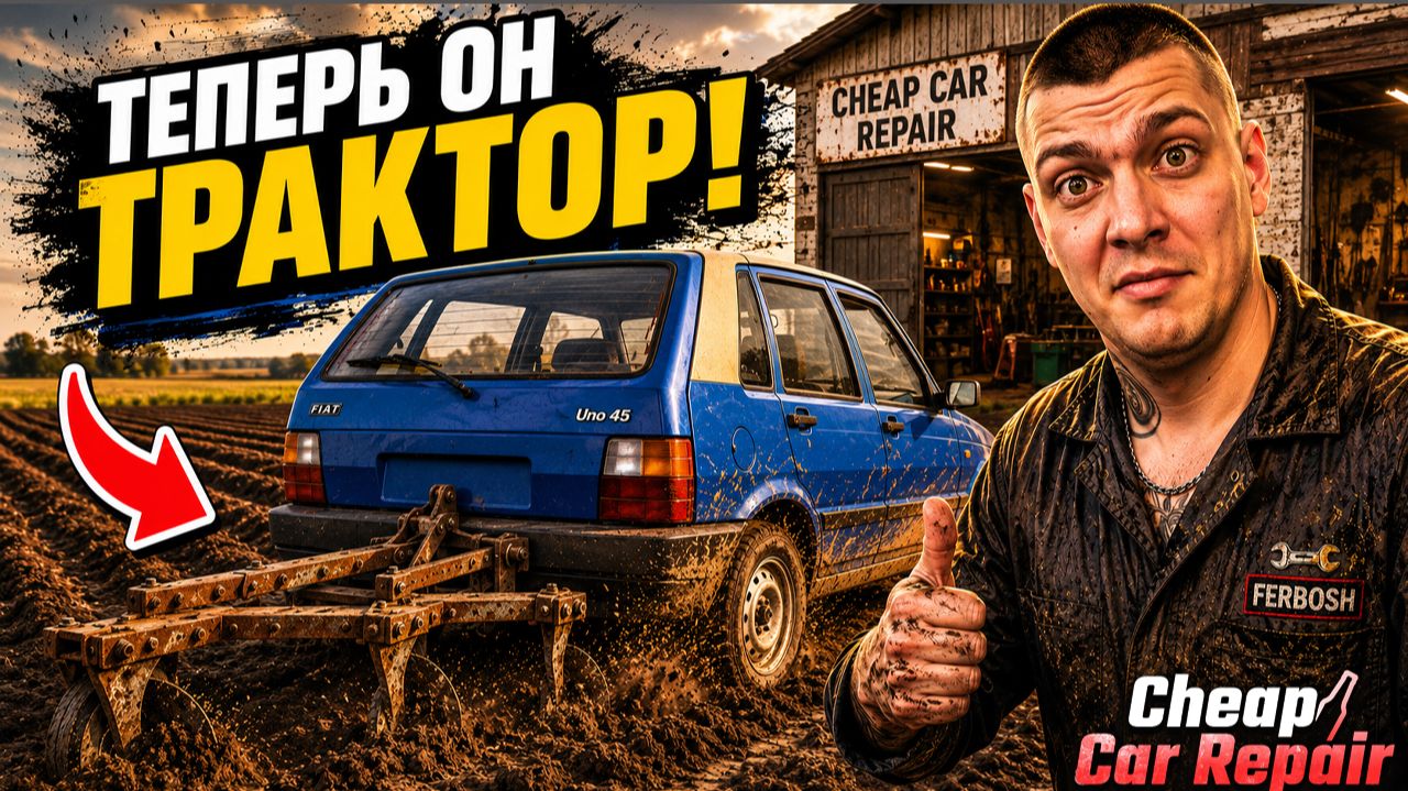Я ПРИЦЕПИЛ плуг к своему FIAT! (Cheap Car Repair #5)