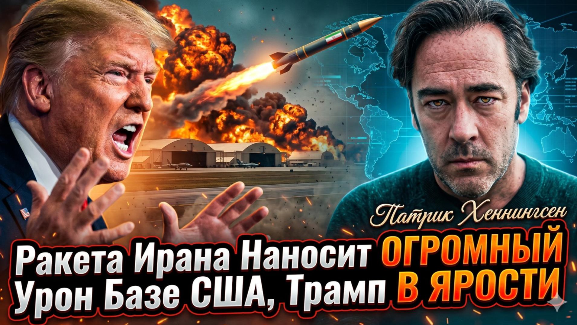 💥 Патрик Хеннингсен: ракета Ирана разнесла базу США - Трамп в бешенстве!