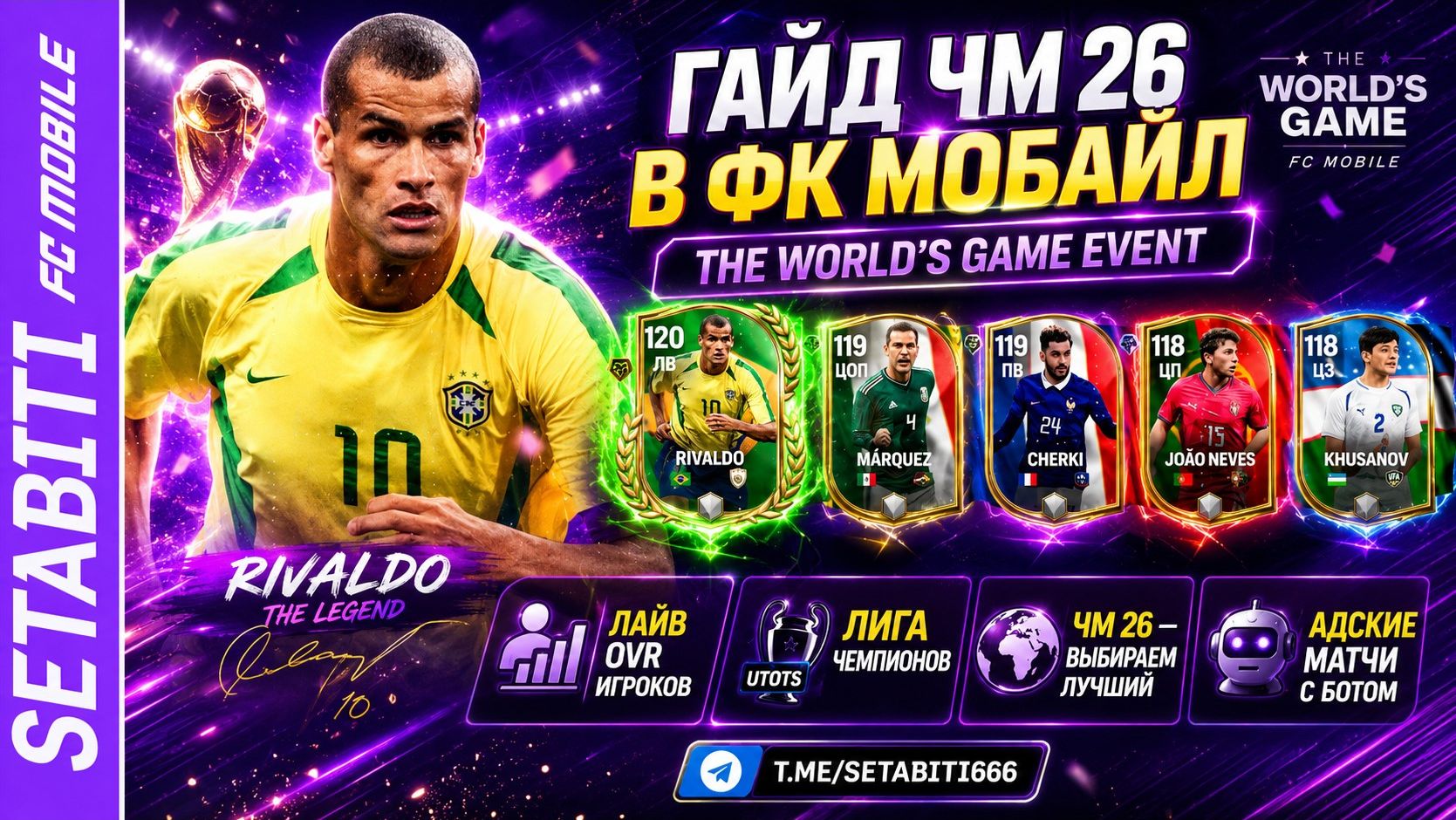 ГАЙД ЧМ 26 в FC Mobile! — Лайв ОВР, Драфты 120 и Матчи с Отключенной Защитой