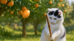 Мама-кошка подстригает шерсть на ферме и делает тигровую шапку для котят дома🐾🎩🐯