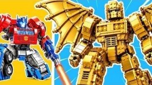 Я превратил Оптимуса Прайма в золотого робота из LEGO