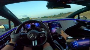 MERCEDES-BENZ EQE AMG 350+ 2022 года — тест-драйв на АВТОБАНЕ от первого лица I 4K