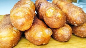 Домашние сосиски в тесте жареные на сковороде🌭