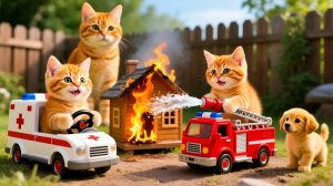 Мама-кошка подстригает шерсть на ферме и делает тигровую шапку для котят дома🐾🎩🐯