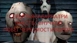 СЕРДИТАЯ БАБАЙКА ТРИ ВМЕСТЕ С ВНУЧКОЙ ПОБЕГ ЧЕРЕЗ МОСТ И ВОРОТА