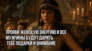 🍿 Прояви женскую энергию и все мужчины будут дарить тебе подарки и внимание ‼️