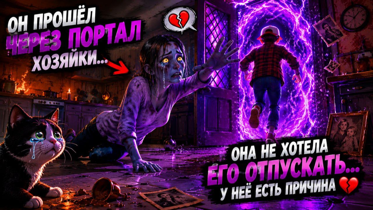 Школьник Попал в Параллельный Мир с Говорящим Котом и Милой Зомби! Конец Энди: Проклятое Поместье! смотреть онлайн