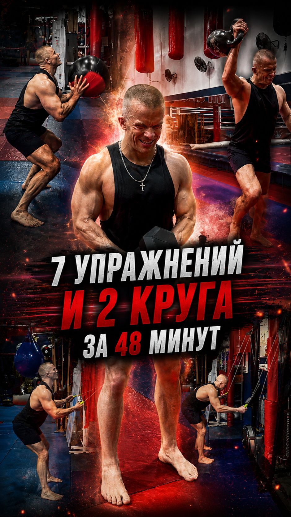 КРУГОВАЯ ТРЕНИРОВКА ЗА 48 МИНУТ / 7 УПРАЖНЕНИЙ и 2 КРУГА / ШАДРИКОВ ИЛЬЯ