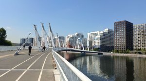 Прекрасные виды Нагатинского затона Москва-реки.