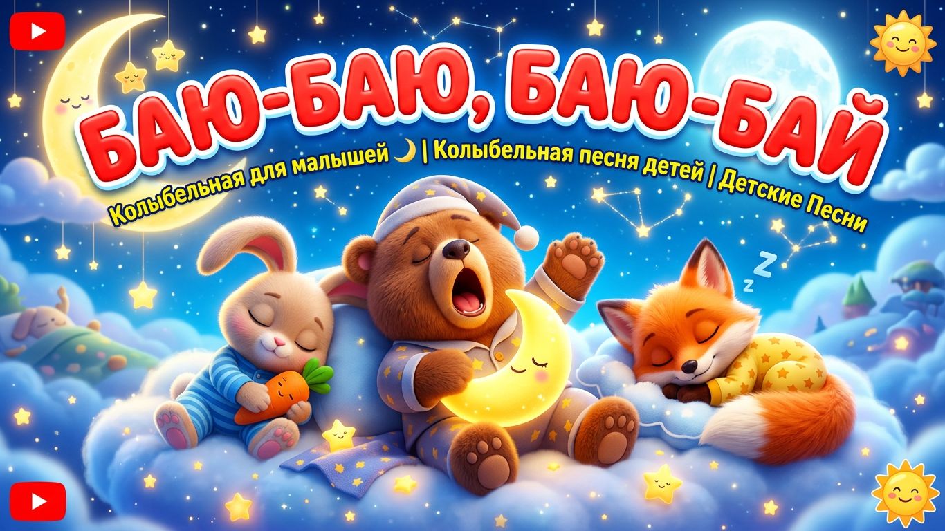 «Баю-баю, баю-бай» 🌙 Колыбельная для малышей | Колыбельная песня для детей | Детские Песни