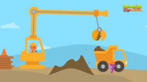 Мультфильмы для детей - Хомячок и Рабочие машины. Мультики про машинки.