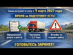 С 1 марта 2027 все изменится: что ждёт перевозчиков?