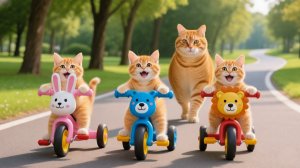 Мама-кошка подстригает шерсть на ферме и делает тигровую шапку для котят дома🐾🎩🐯