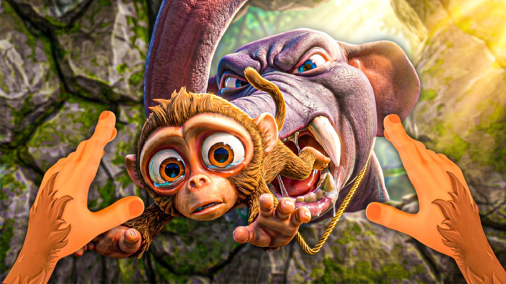 СЛОН СЪЕЛ МАЛЕНЬКУЮ ОБЕЗЬЯНКУ И ЭТО УЖАС...🐵 в I Am Monkey VR смотреть онлайн