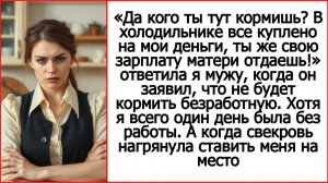 Да кого ты тут кормишь? В холодильнике все куплено на мои деньги. Истории из жизни. Аудио рассказы.