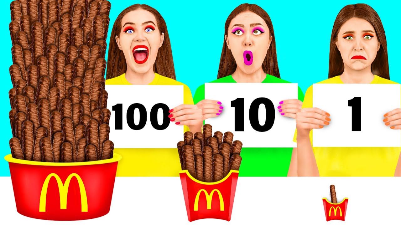 100 Слоев еды Челлендж # Сумасшедший челлендж от TeenTeam Challenge смотреть онлайн