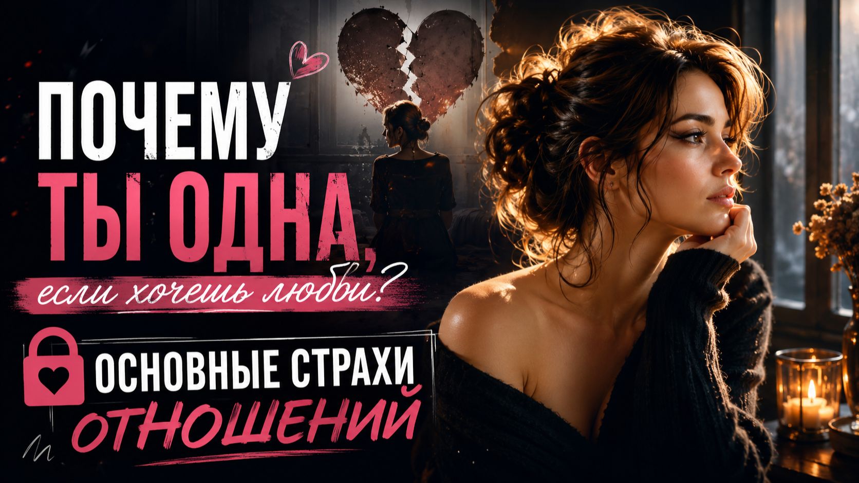 Почему ты одна, если хочешь любви? Основные страхи отношений.  Углубленный разбор темы с 3-х позиций