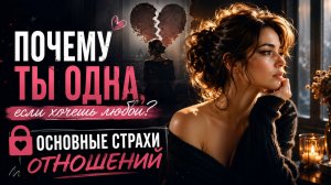 Почему ты одна, если хочешь любви? Основные страхи отношений.  Углубленный разбор темы с 3-х позиций