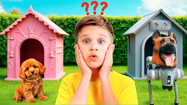 Робопёс 🐶🤖 vs Настоящая Собака Челлендж смотреть онлайн