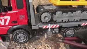 Экскаватор, грузовик и машинки. Excavator Truck Car Toy Play Видео детям