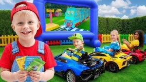 ДИАНА И РОМА | Машинки Адама и Оливера 🚗 Игры и Истории для Детей