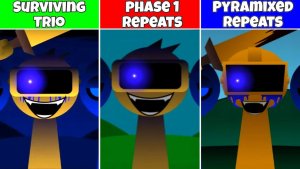 Sprunki Phase 1 & Pyramixed Repeats Выживание Трио Fan Mod