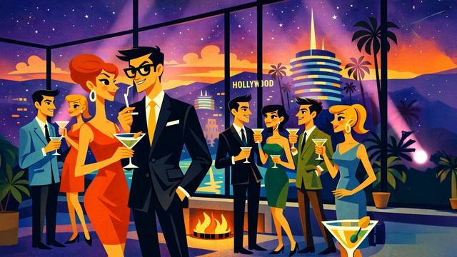 60s ATOMIC COCKTAIL LOUNGE MUSIC ｜ PARTY IN THE HOLLYWOOD HILLS