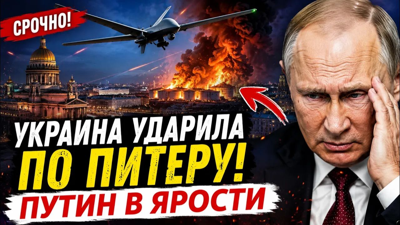 🔥 Украина ударила по ПИТЕРУ! Пока Путин ехал на форум, произошло НЕОЖИДАННОЕ смотреть онлайн