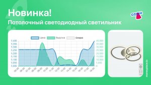 Продажи потолочного светодиодного светильника на Ozon. Анализ маркетплейса