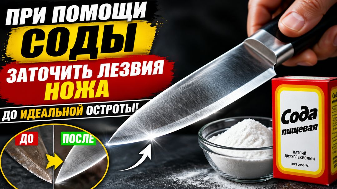 Шок! Как заточить нож без специальных средств? Фольга и сода!