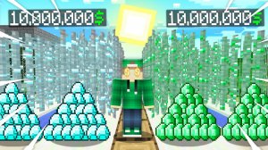 Я ВЫРАЩИВАЮ АЛМАЗЫ И ИЗУМРУДЫ ИЗ ТРОСТНИКА В МАЙНКРАФТ | Риколит Minecraft
