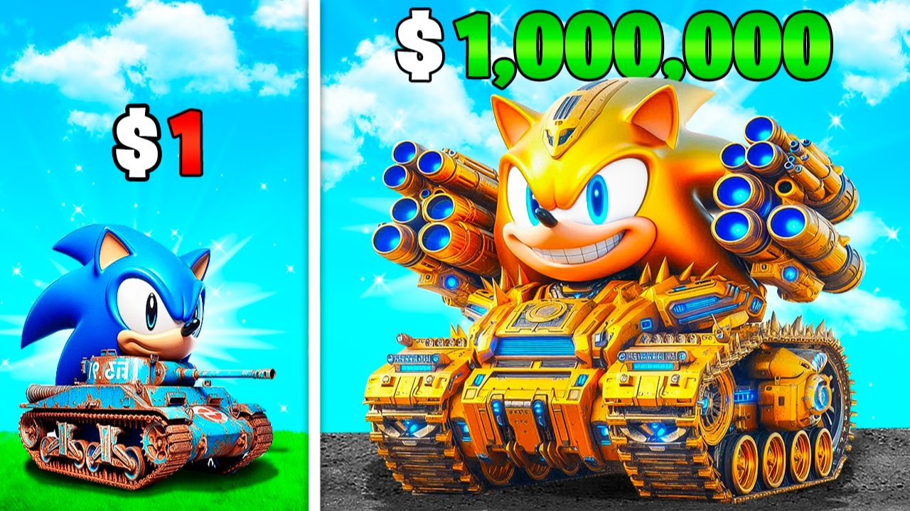 Прокачал Танк Соника С $1 ДО $1,000,000 в ГТА 5! смотреть онлайн