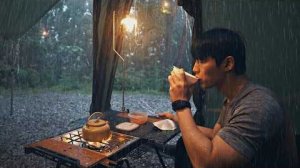 Сильный дождь В кемпинге Уджунг  ASMR |  노캠프 NOHCAMP