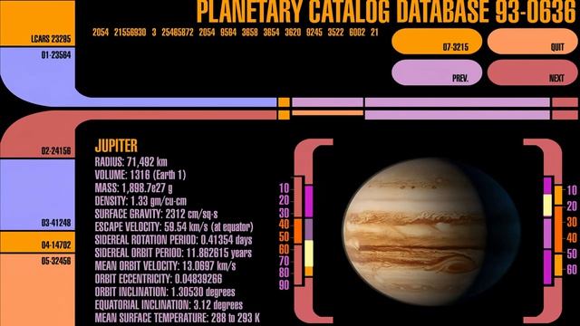Star Trek LCARS Animations - Planetary Catalog Database смотреть онлайн