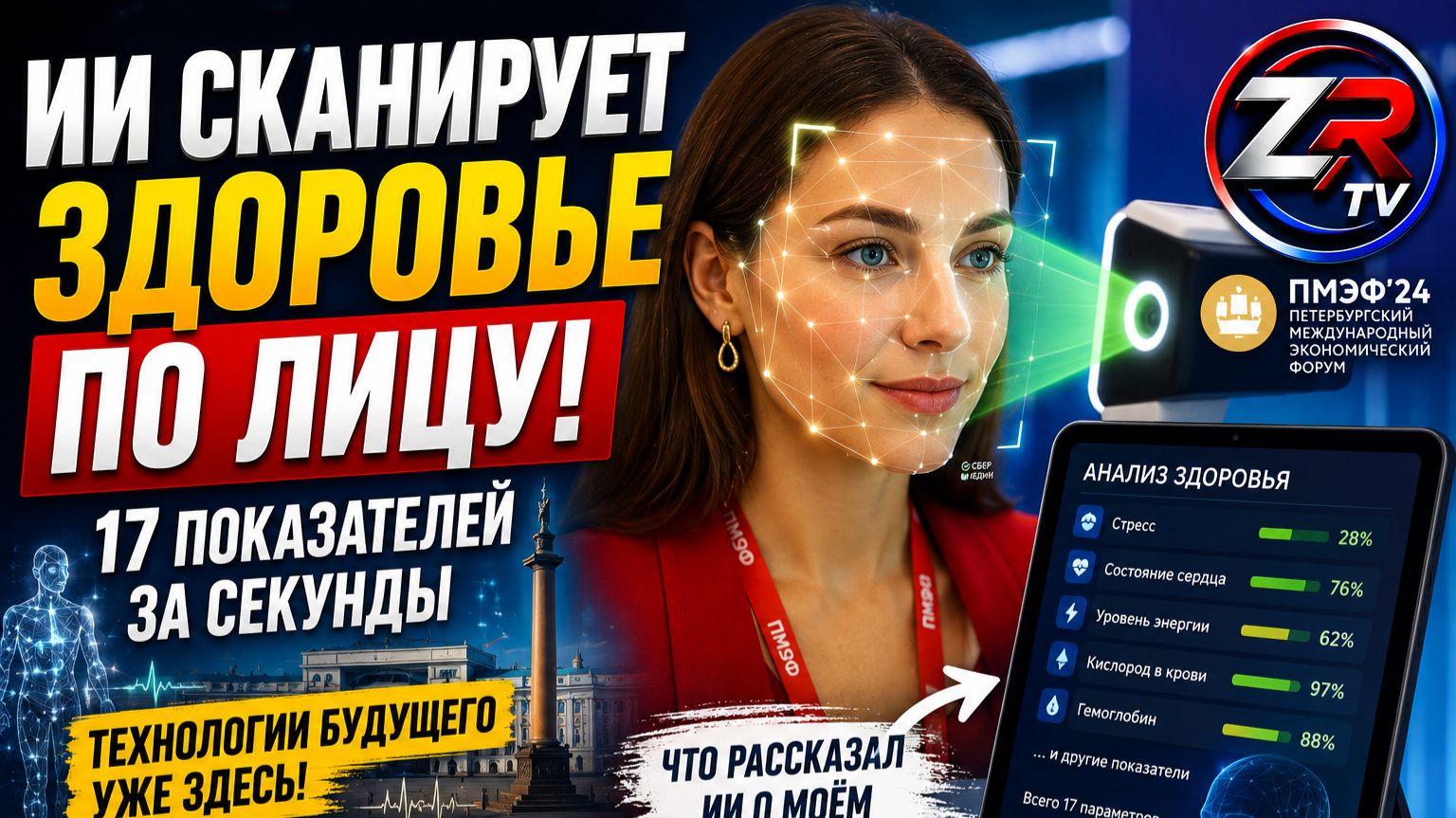 ИИ Сканирует Здоровье по Лицу! Что показал анализ на ПМЭФ? | ZR TV |