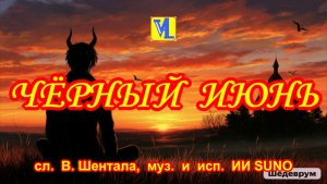 Чёрный июнь,  сл.  В. Шентала,  муз.  и  исп.  ИИ SUNO