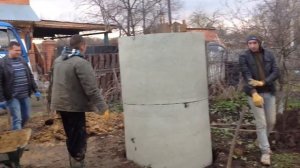 Колодец усадка шахты в плывуне