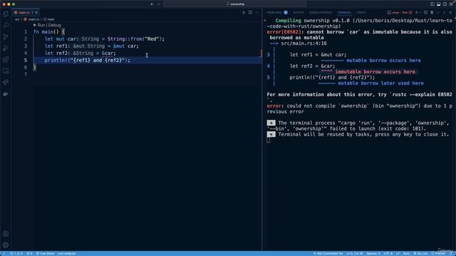 109. Mutable Reference Restrictions смотреть онлайн