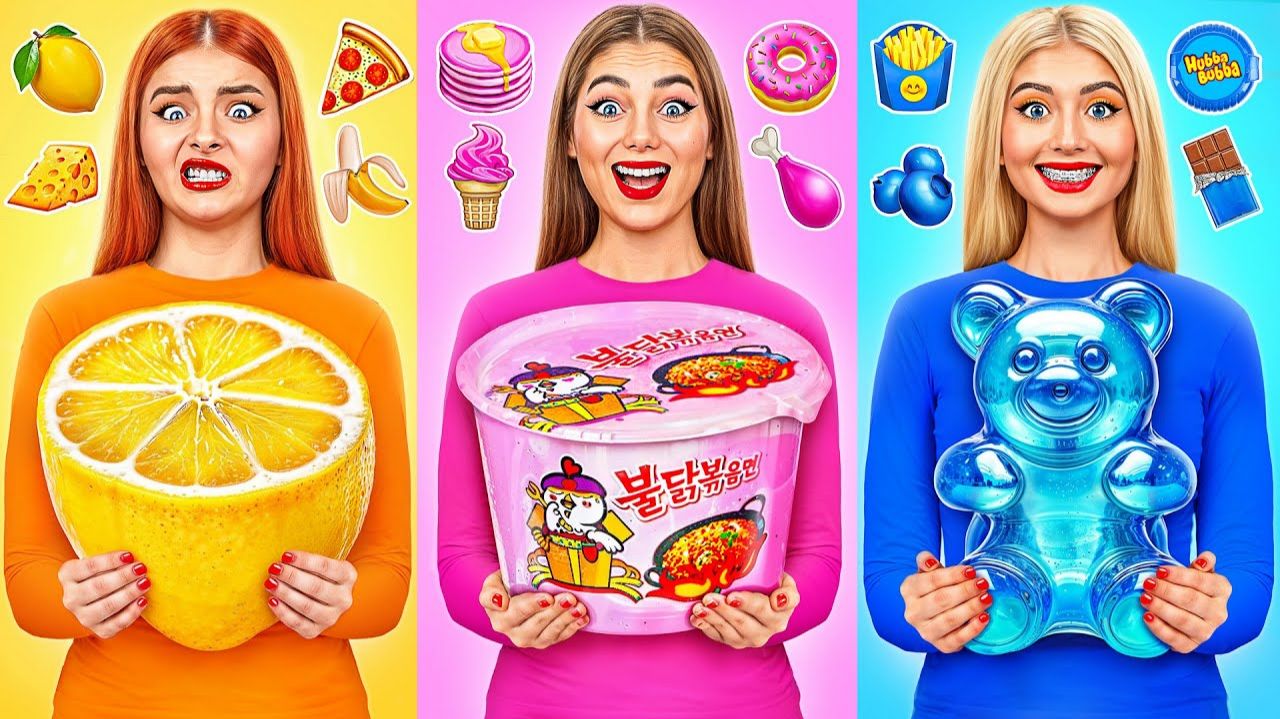 24 Часа Едим Еду Одного Цвета Челлендж # Смешные Челленджи от Jelly DO Challenge смотреть онлайн